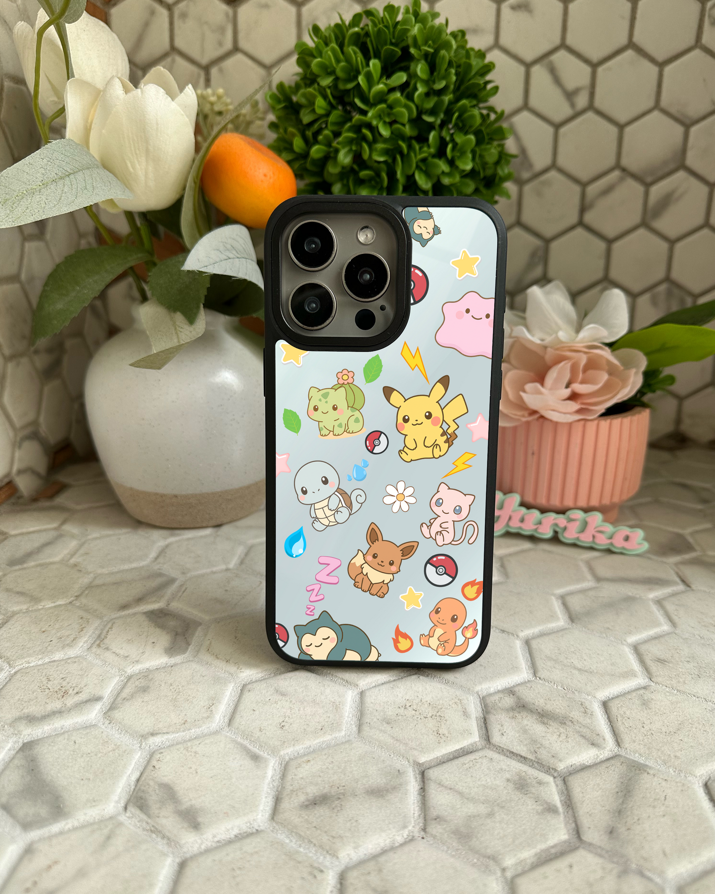 PREORDER: Poke Mirrored iPhone Case (Black Bumper)