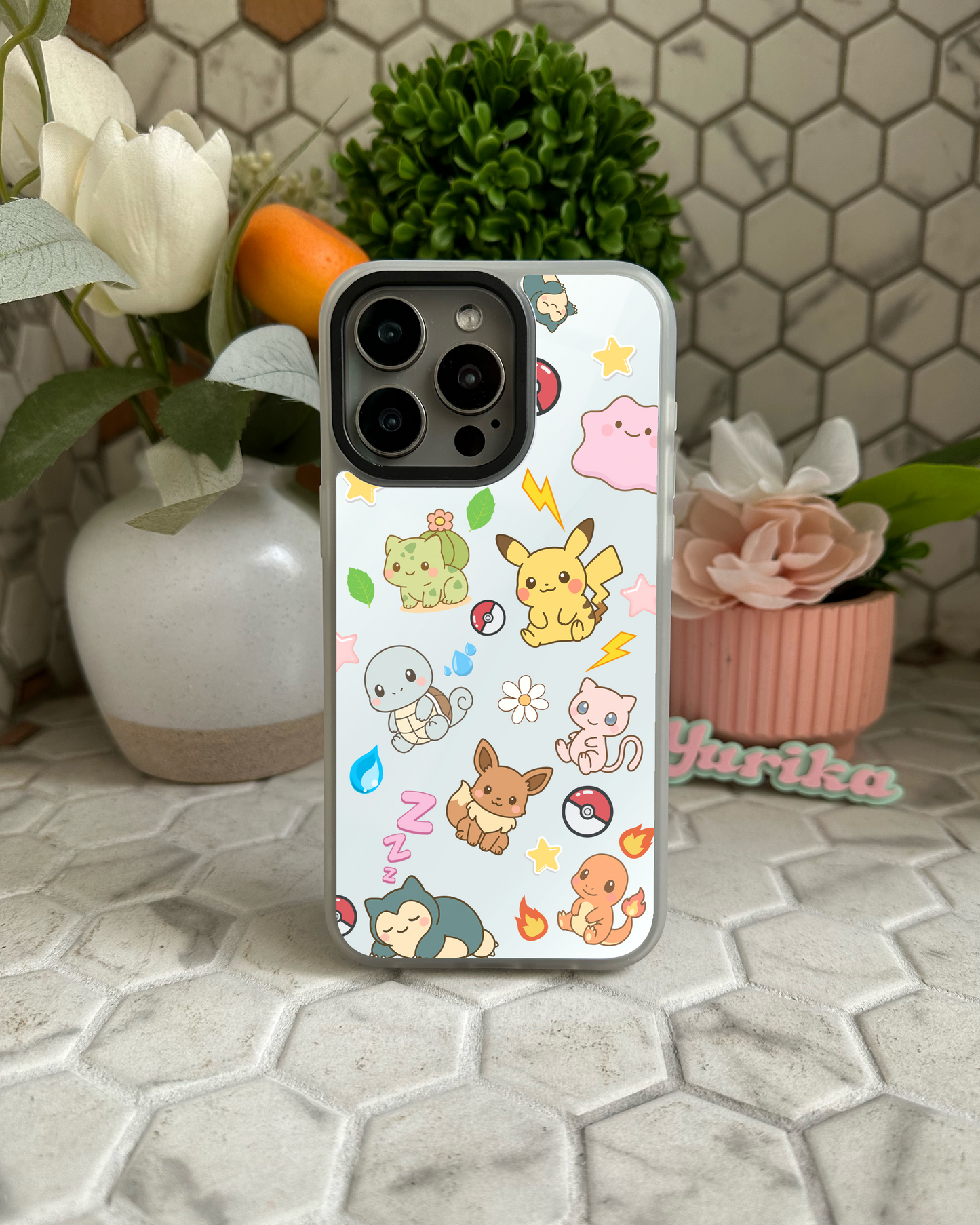 PREORDER: Poke Mirrored iPhone Case (Clear Bumper)